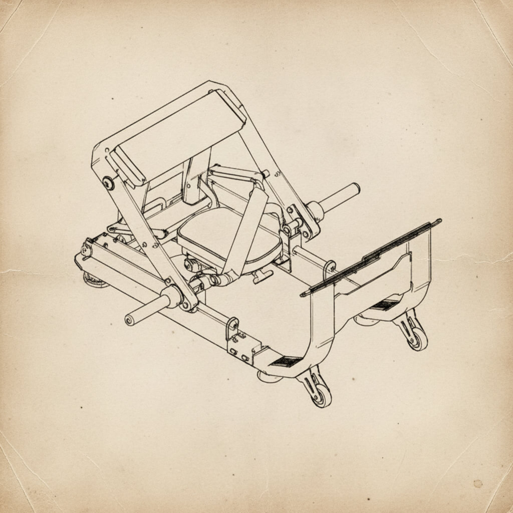 This is the first patent drawing of the original hip thrust machine - Booty Builder